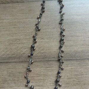 Sterling silver and multi colored pearl necklace. Dainty and gorgeously handmade